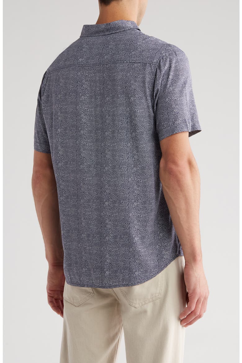Venice Relaxed Fit Short Sleeve Button-Up Shirt, Alternate, color, TRUE NAVY