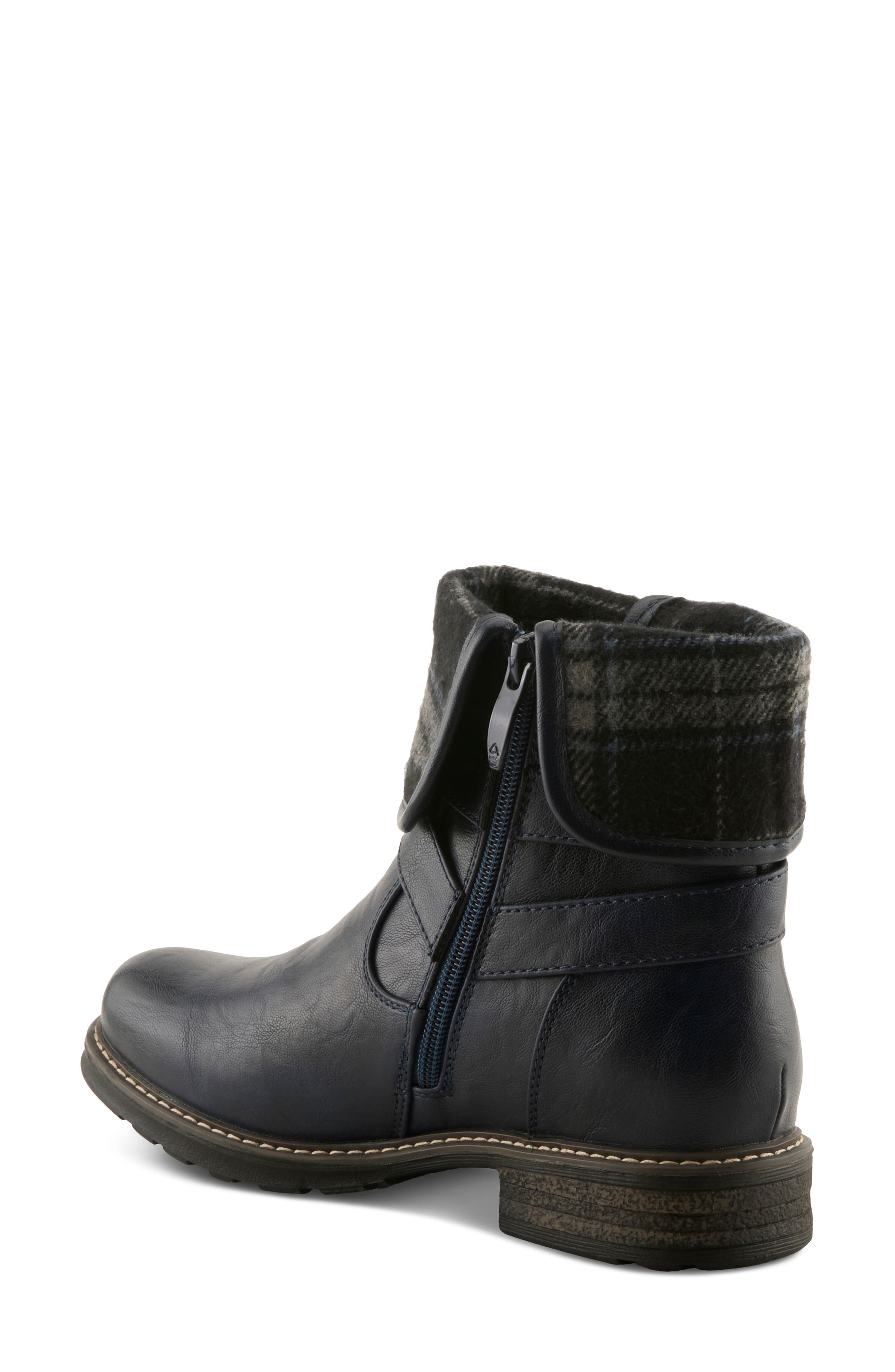 Steppette Faux Leather Bootie, Alternate, color, NAVY MULTI