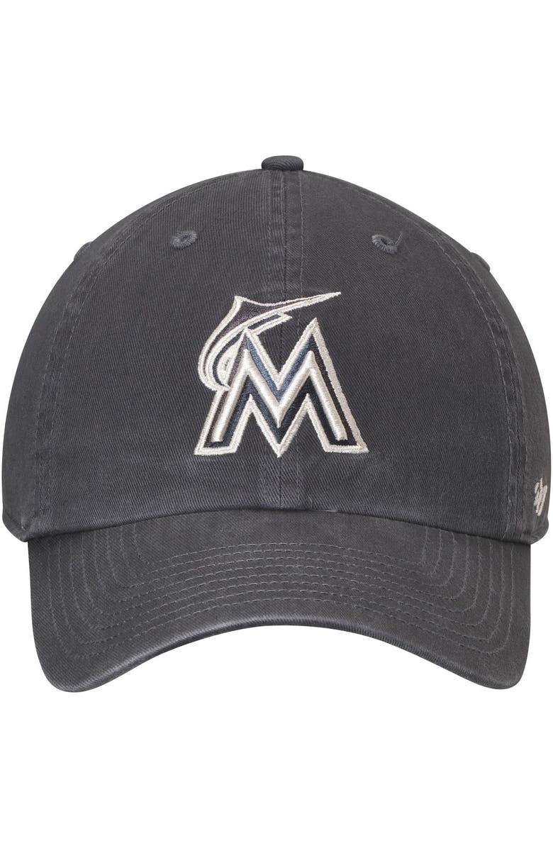 '47 Men's '47 Gray Miami Marlins Vintage Clean Up Adjustable Hat, Alternate, color,