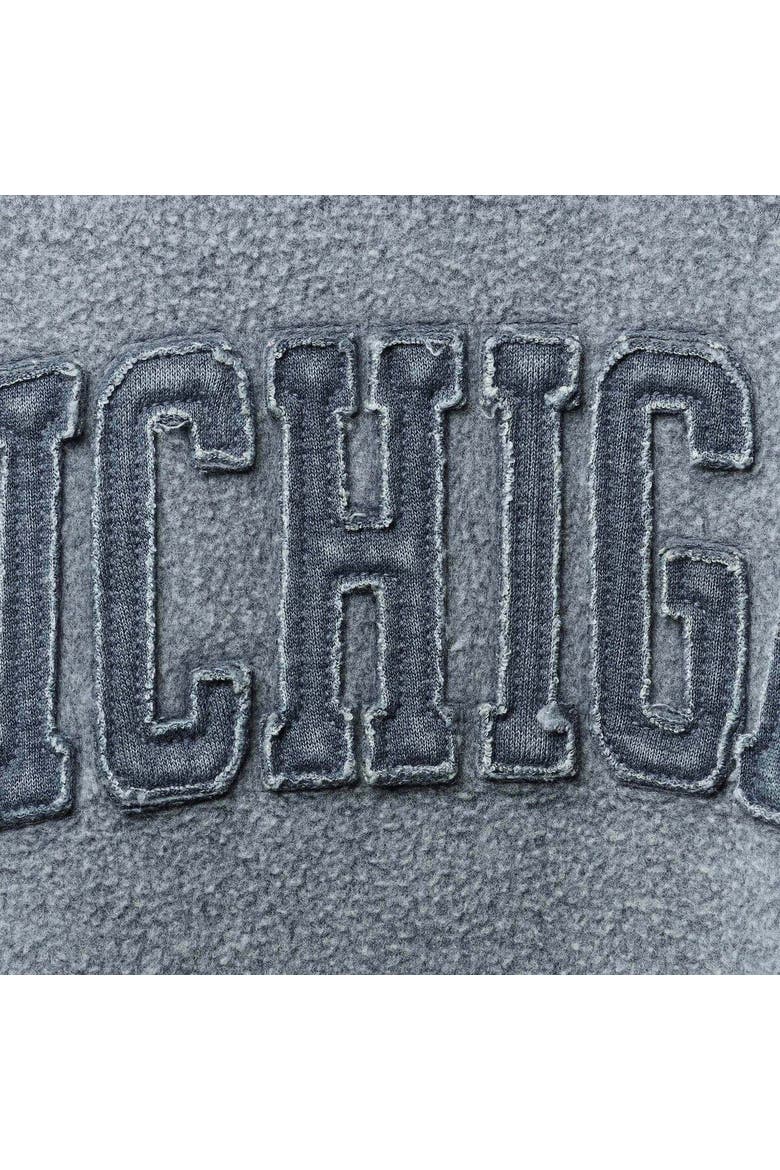 Women's Pressbox Navy Michigan Wolverines Ponchoville Pullover Sweatshirt, Alternate, color, Navy