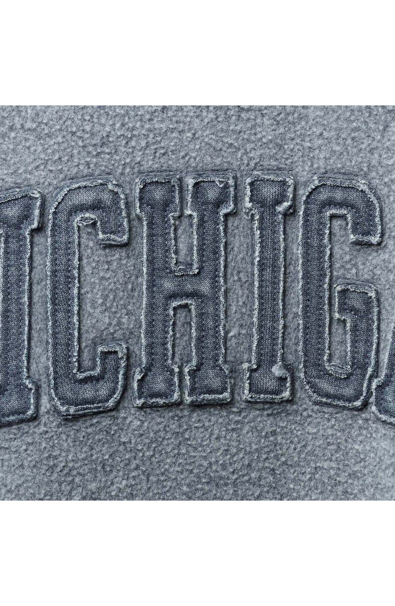 PRESSBOX Women's Pressbox Navy Michigan Wolverines Ponchoville Pullover Sweatshirt, Alternate, color, Navy