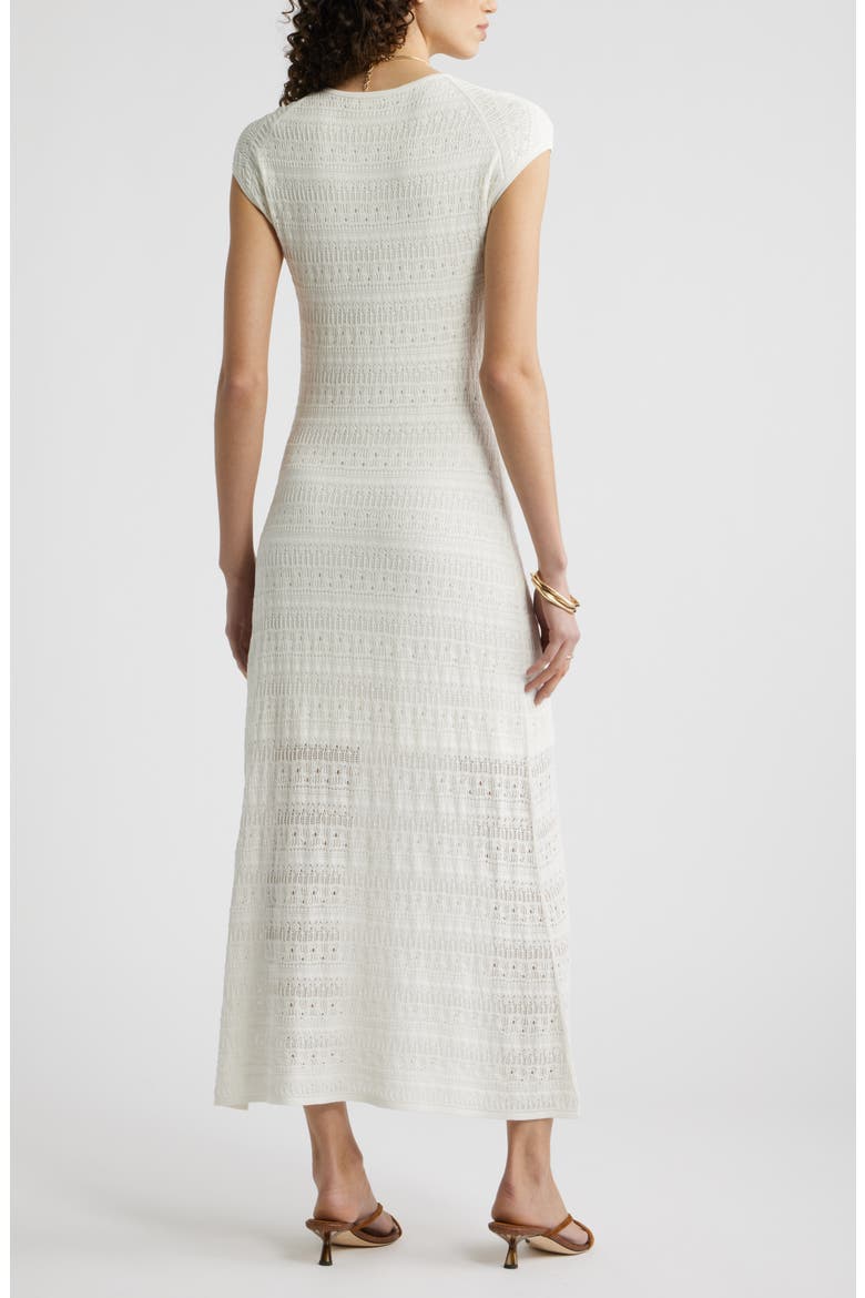 Pointelle Knit Sweater Dress, Alternate, color, IVORY TOFU