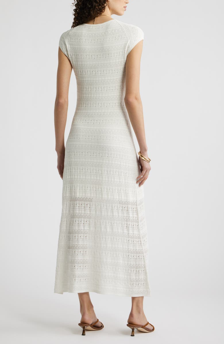 Nordstrom Pointelle Knit Linen Blend Sweater Dress, Alternate, color, 