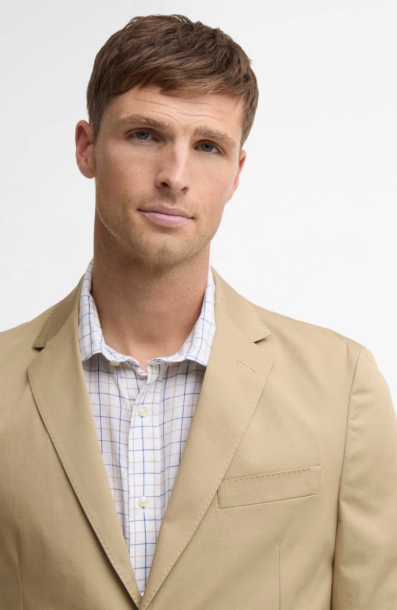 Barbour Bellamy Tailored Fit Stretch Cotton Blazer, Alternate, color, Sand