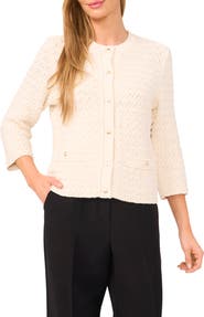 Halogen® Open Stitch Cardigan