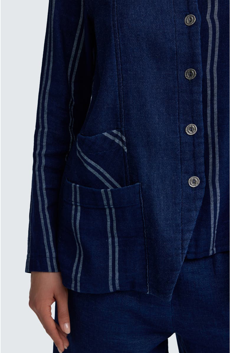 LUUKAA Clover Architectural Denim Muslin Jacket, Alternate, color, Original Denim