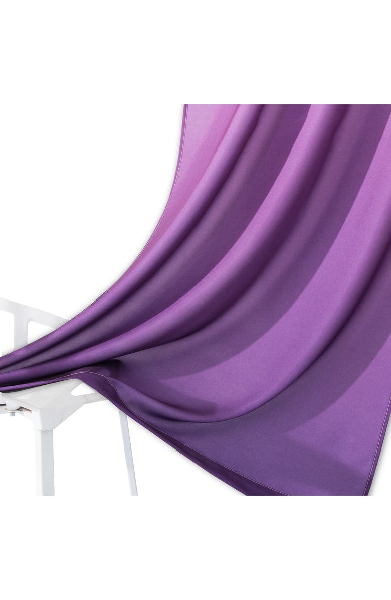 DAINTY HOME Shades Set of 2 Ombré Blackout Panel Curtains, Alternate, color, Purple