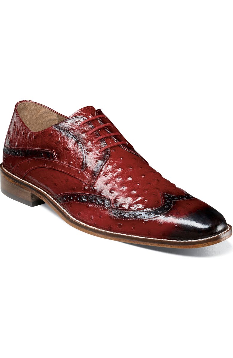 Stacy Adams Gennaro Wingtip Derby, Main, color, Red