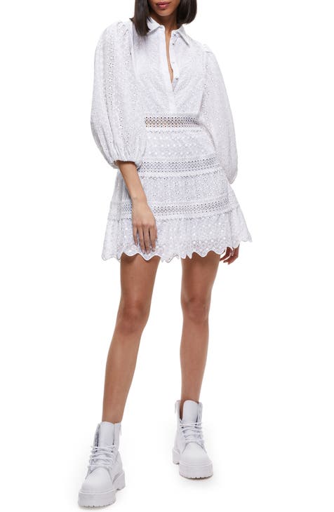 Blakesley Long Sleeve Eyelet Lace Minidress