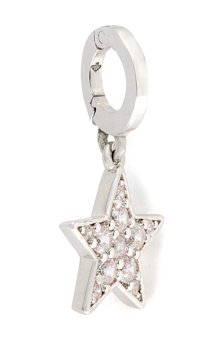 Kate Spade New York crystal star charm, Alternate, color, Clear/Silver.