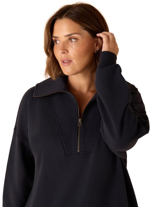 Live Unlimited Half Zip Sweatshirt In Blue