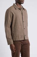 BOSS C-Carper Houndstooth Virgin Wool & Cotton Shirt Jacket