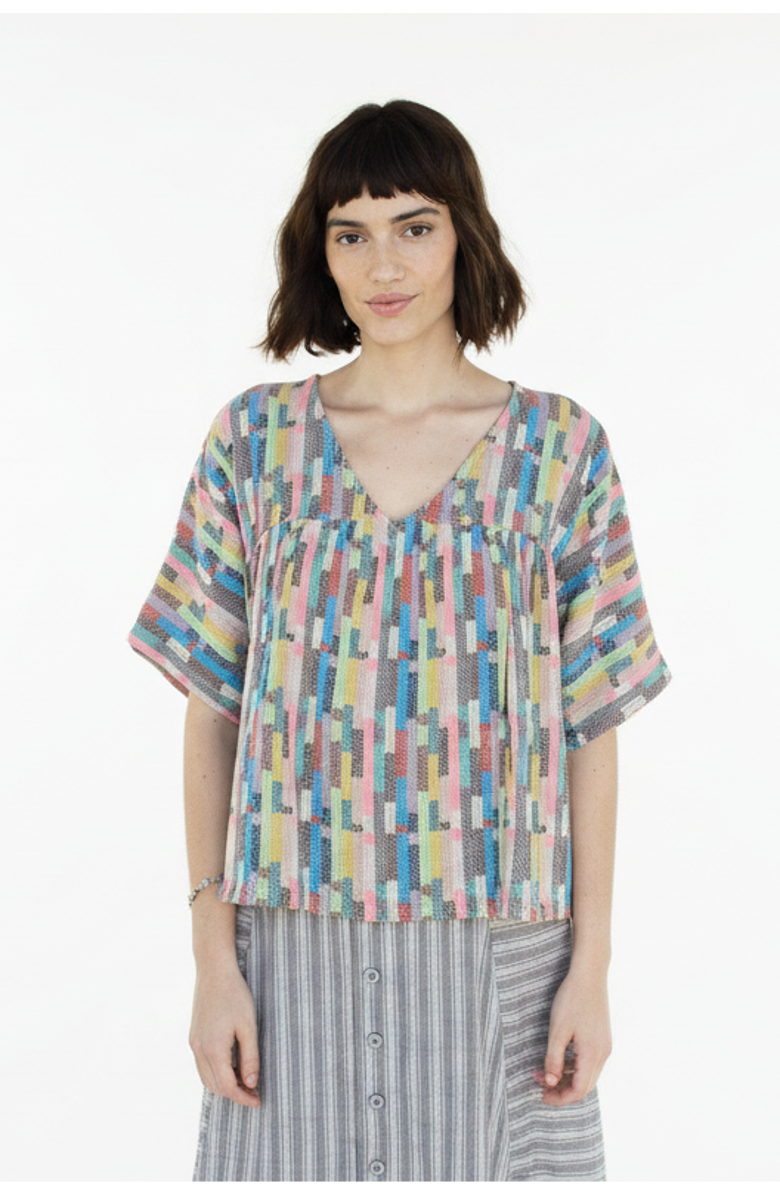 Ace & Jig Maura Reversible V-Neck Top, Main, color, Trivia