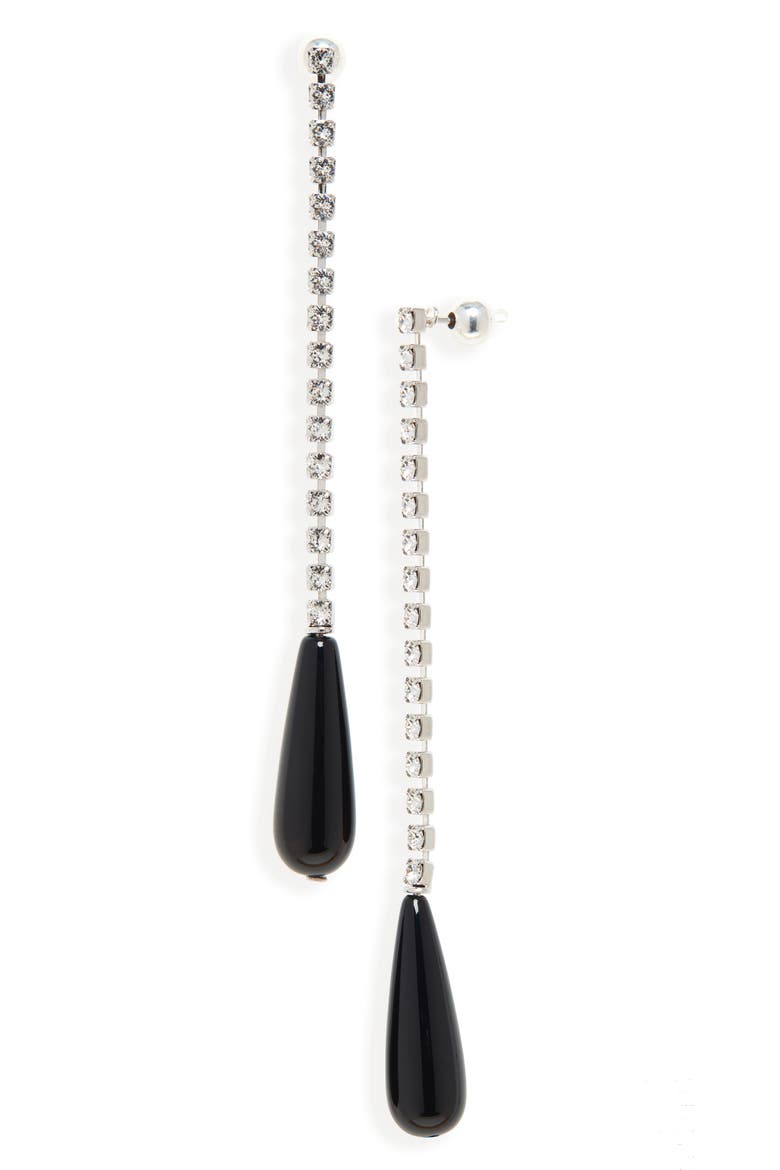 Onyx Cocktail Earrings, Main, color, SWAROVSKI CRYSTAL/ ONYX