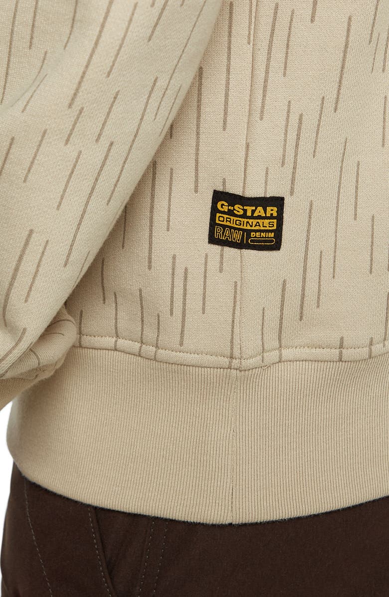 G-STAR Allover Print Organic Cotton Crewneck Sweatshirt, Alternate, color, Beige Rain Camo