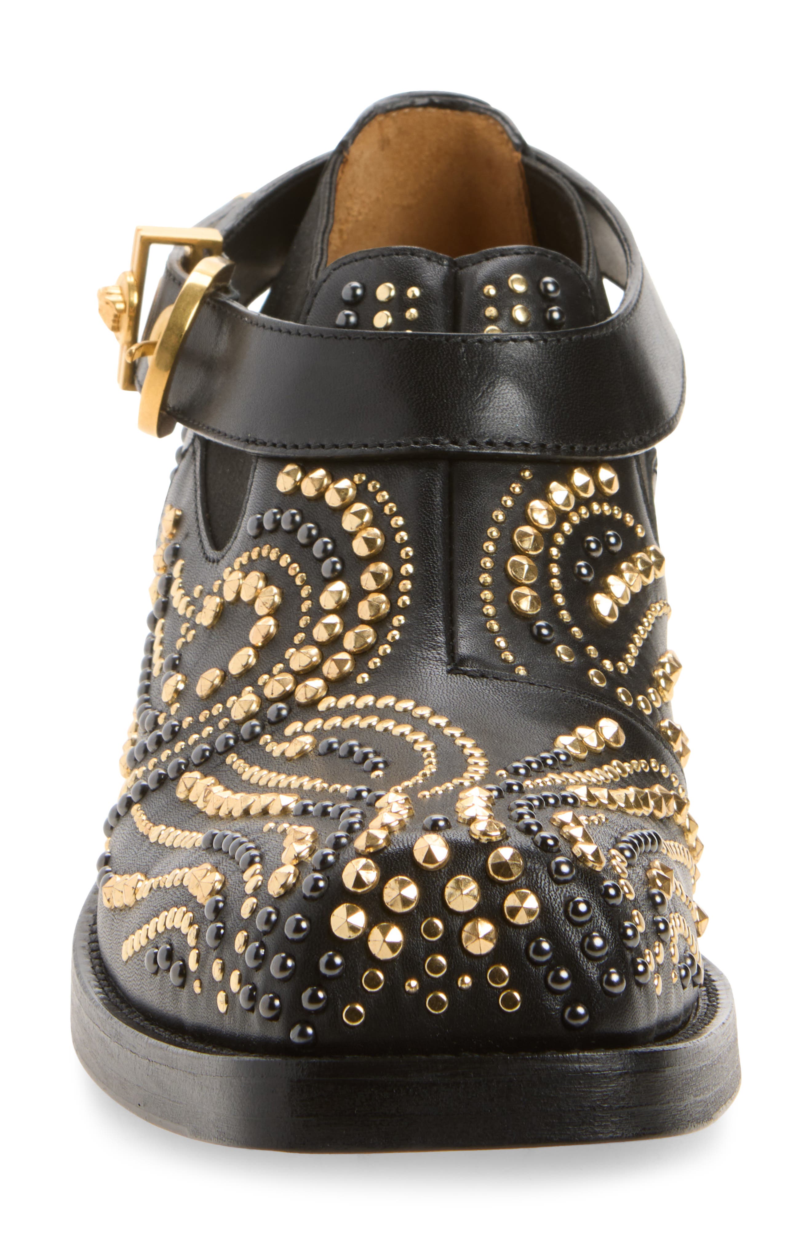 Studded Chelsea Boot, Alternate, color, BLACK-VIBRATED GOLD