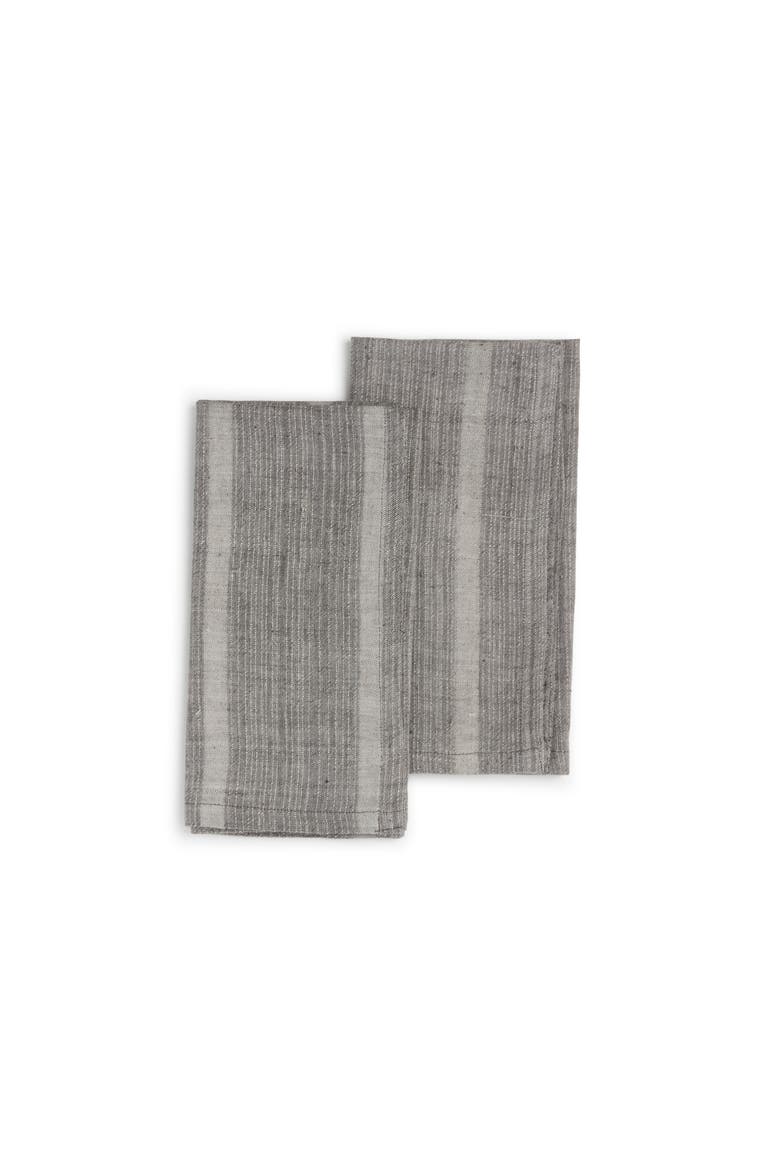 Handwoven Organic Cotton Napkins - Set of 2, Main, color, Slate Gray