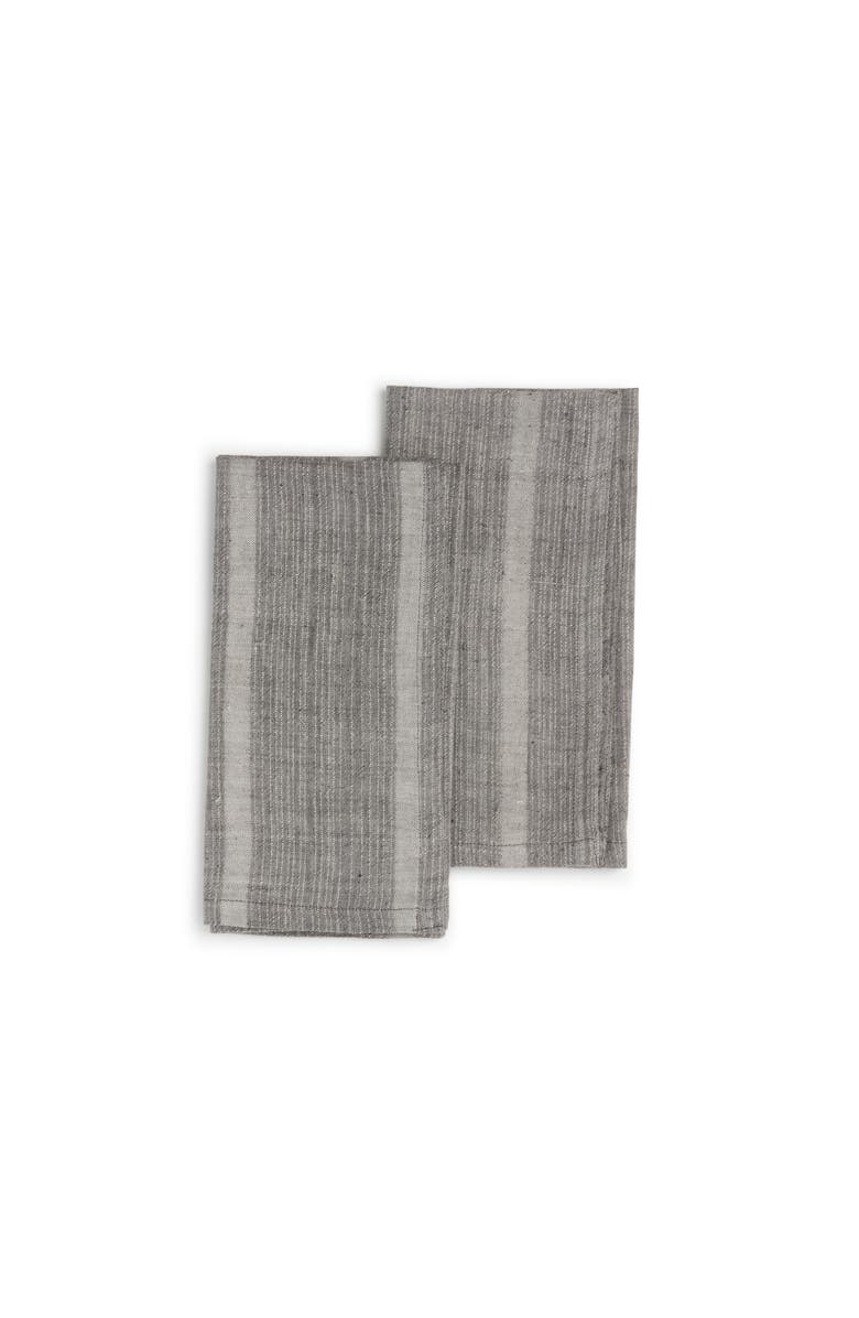 Sustainable Threads Handwoven Organic Cotton Napkins - Set of 2, Main, color, Slate Gray
