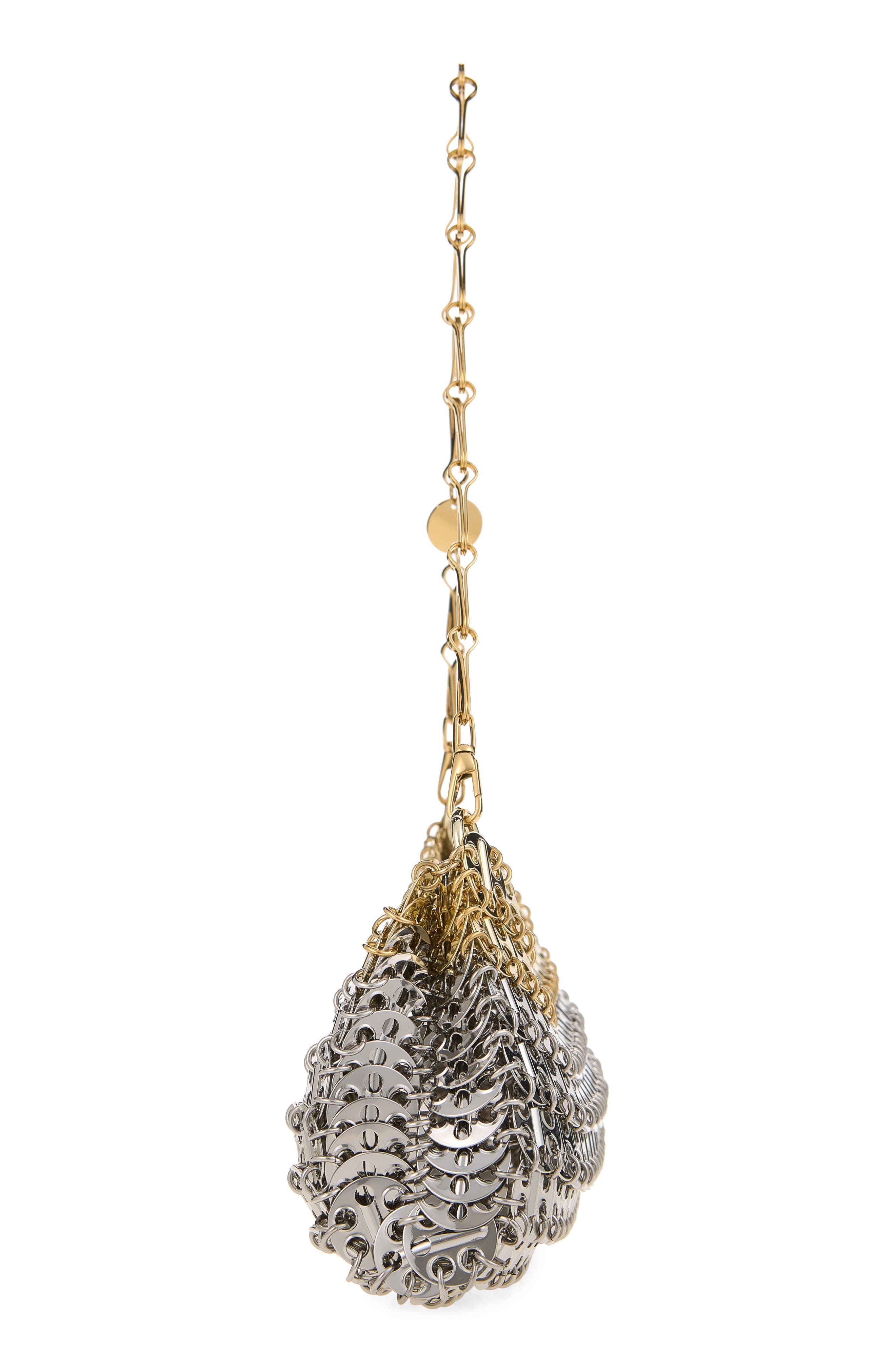 Skyline Chain Mail East/West Shoulder Bag, Alternate, color, SILVER/ LIGHT GOLD