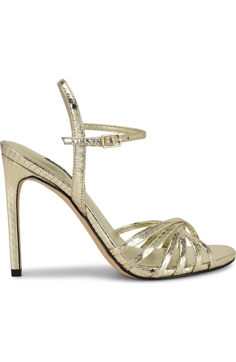 Nine West Meripen Ankle Strap Sandal, Alternate, color, Gold