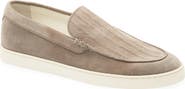 Brunello Cucinelli Chevron Slip On Leather Sneaker