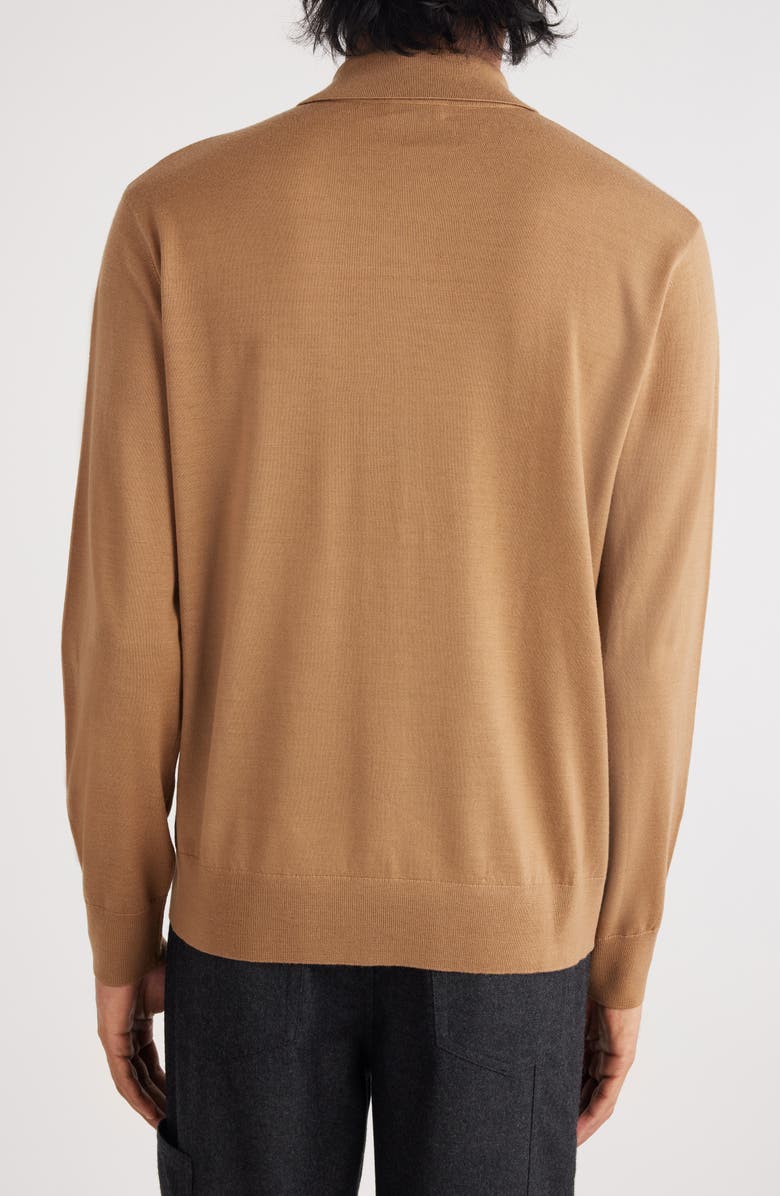 Dries Van Noten Muano Wool Polo Sweater, Alternate, color,