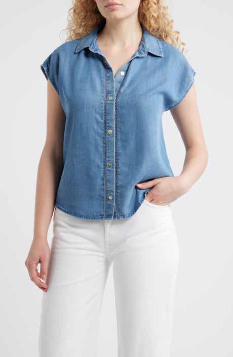 Cloth & Stone Trim Chambray Shirt