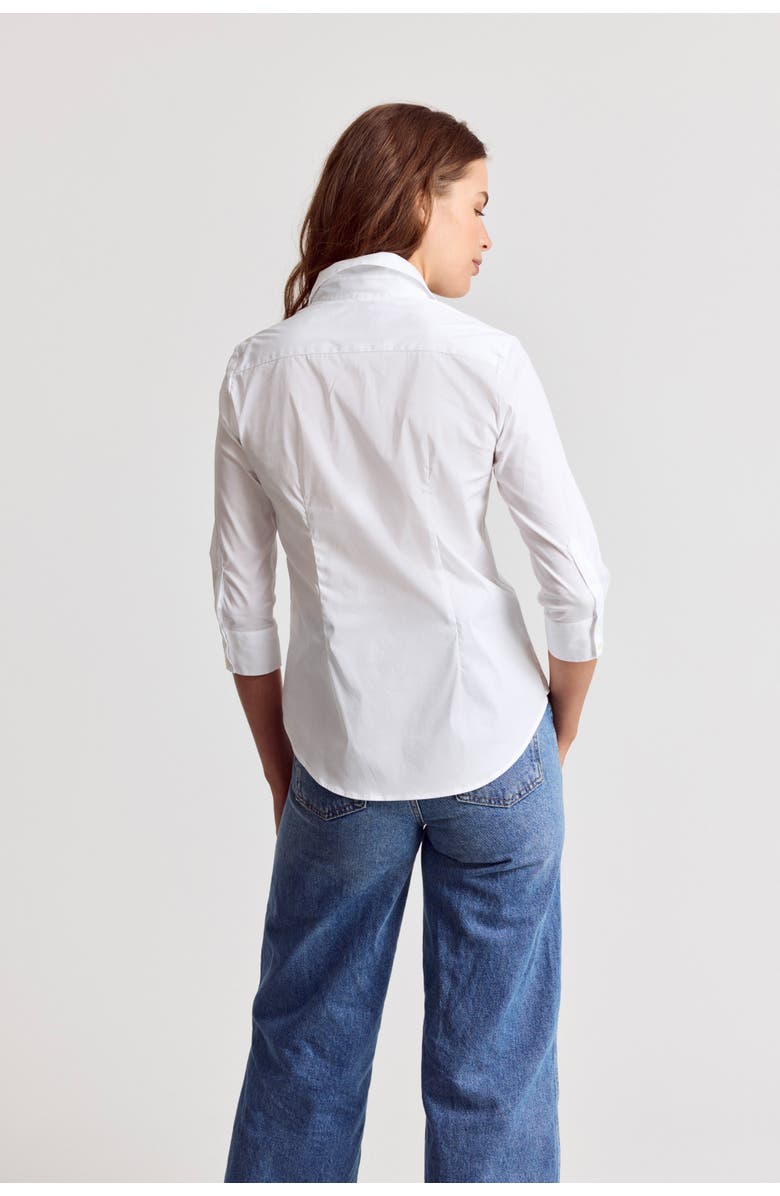 The Shirt by Rochelle Behrens The 3/4 Sleeve Icon Shirt, Alternate, color, White
