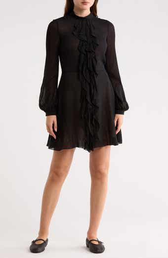 Longchamp Ruffle Long Sleeve Dress