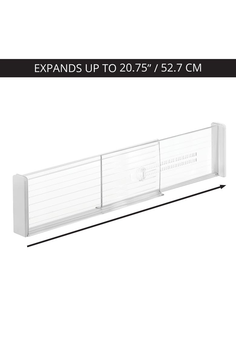 Plastic Adjustable Deep Drawer Dividers - Set of 2 - Clear, Alternate, color, Clear