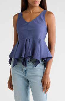Allegra Stripe Peplum Top