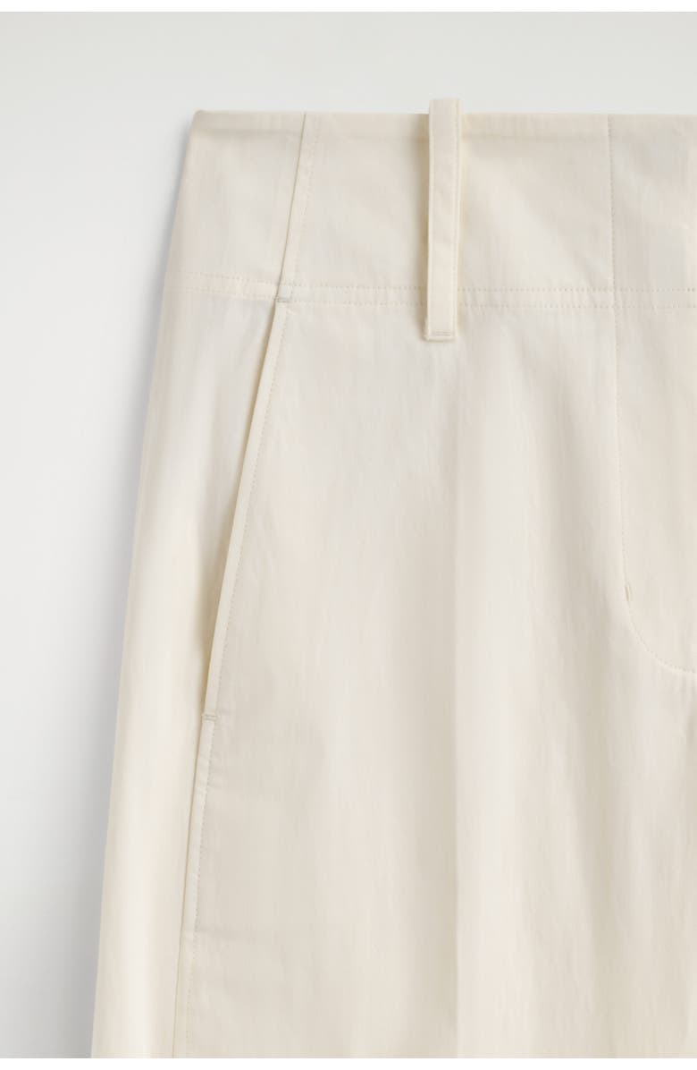 COS Barrel-Leg Pima Cotton Pants, Alternate, color, White