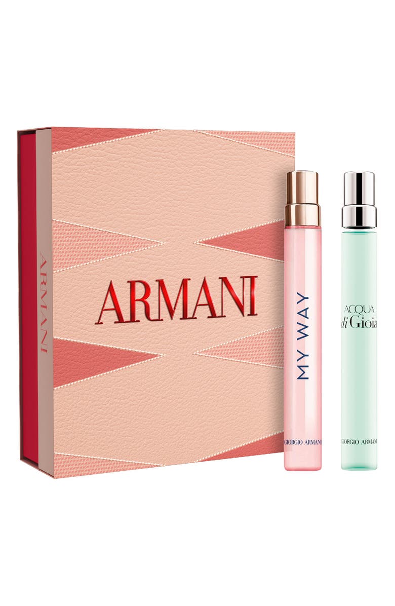 ARMANI My Way & Acqua di Gioia Eau de Parfum Travel Sprays Set, Main, color, 