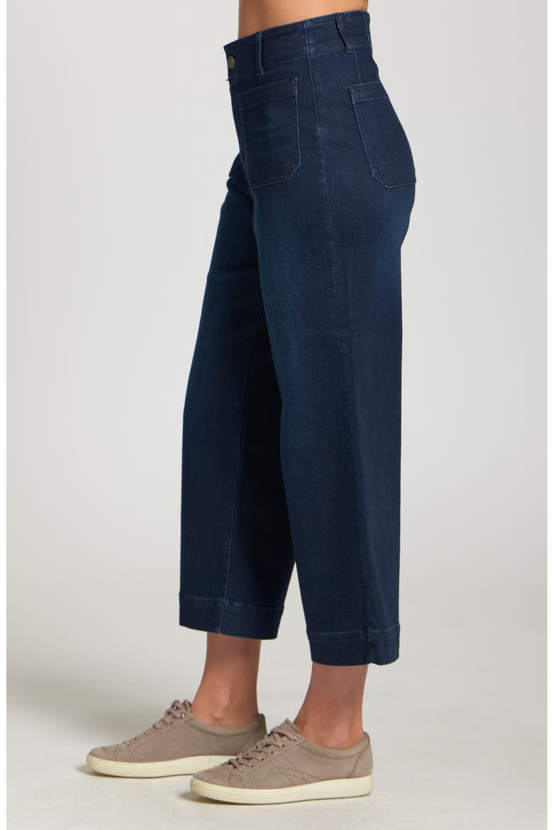 Wide Leg Ankle Jeans, Alternate, color, DARK INDIGO