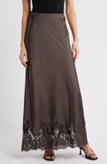 Petal & Pup Alira Satin & Lace Midi Skirt