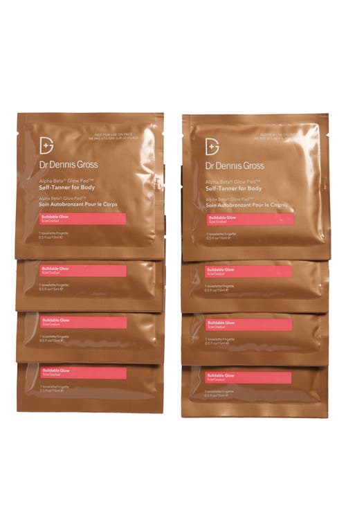 Shop Dr Dennis Gross Skincare Dr. Dennis Gross Skincare 8-pack Alpha Beta® Glow Pad™ Self-tanner For Body Buildable Glow In No Color