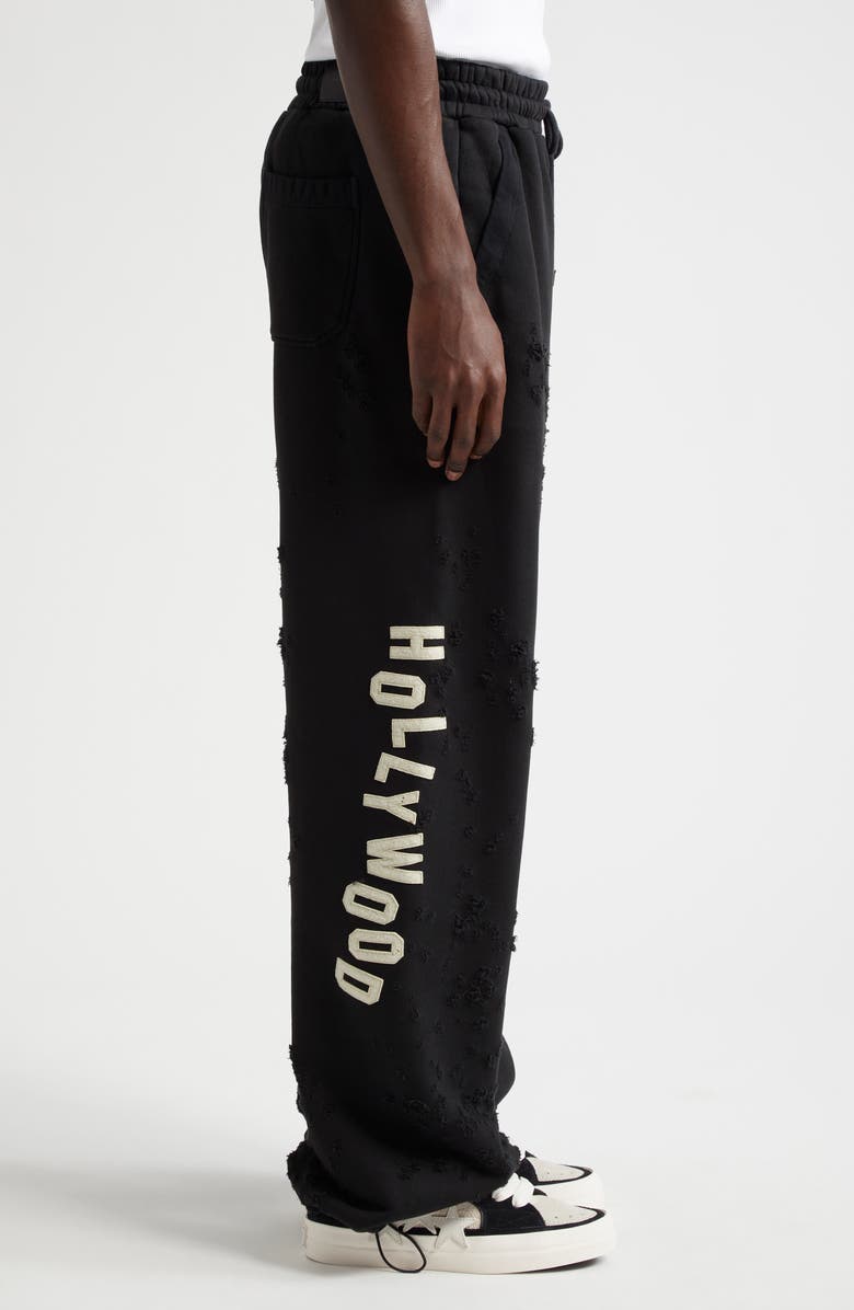 AMIRI Hollywood Destroyed Sweatpants, Alternate, color, 