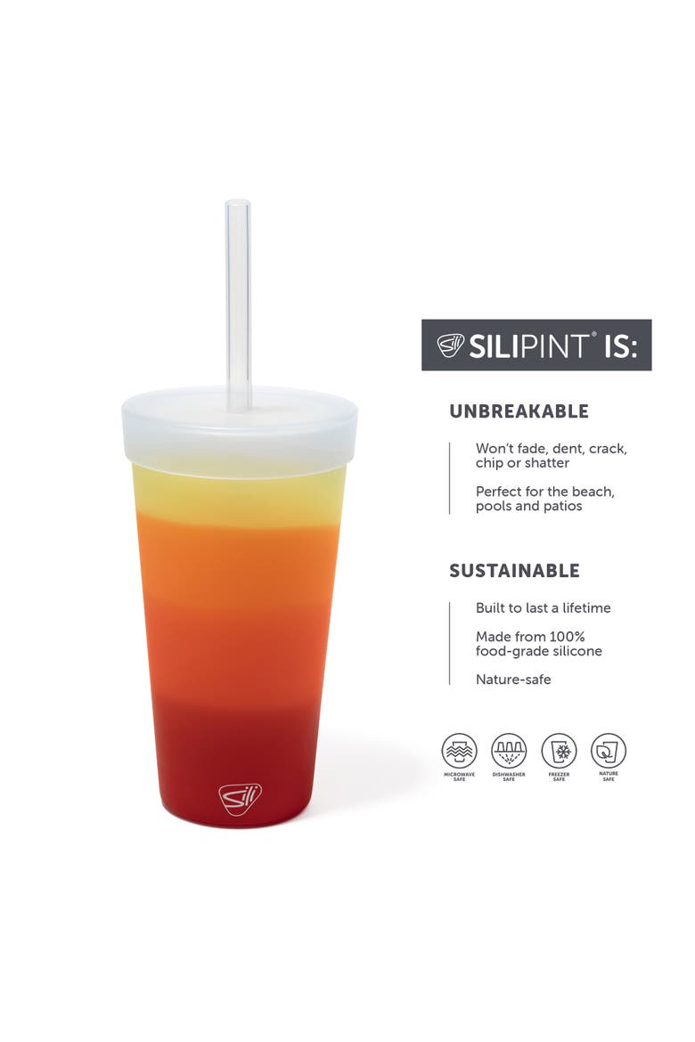 Silicone Straw Tumber 22oz 2 Pk, Alternate, color, Multicolored