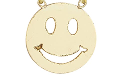 Ember Fine Jewelry Smiley Face Necklace In Gold