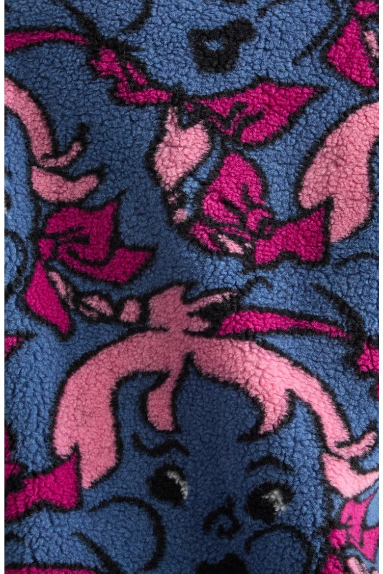 Cheeky Girl Fitted Fleece Jacket, Alternate, color, BLUE AND PINK