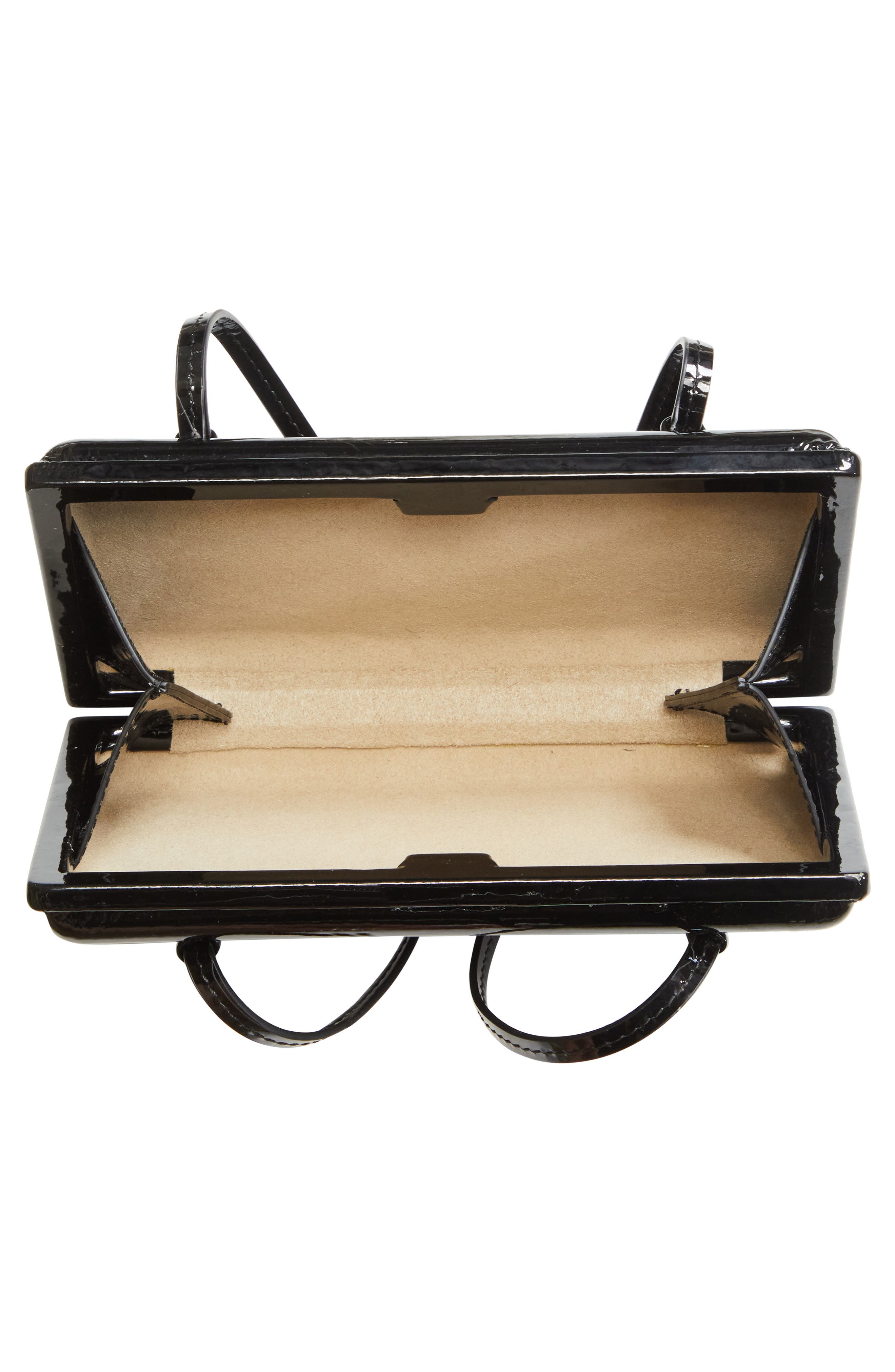 TOTEME Cocktail Patent Leather Shoulder Bag, Alternate, color, Black