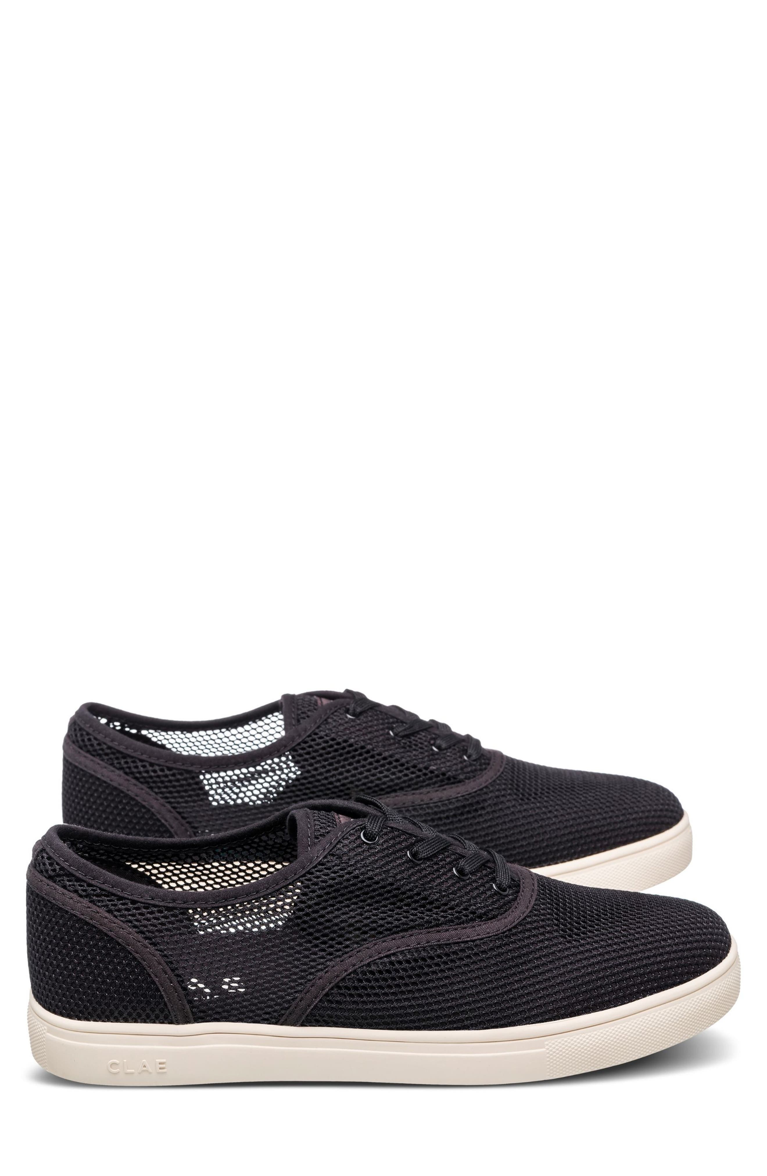 CLAE Bruce Knit Low Top Sneaker, Alternate, color, Black