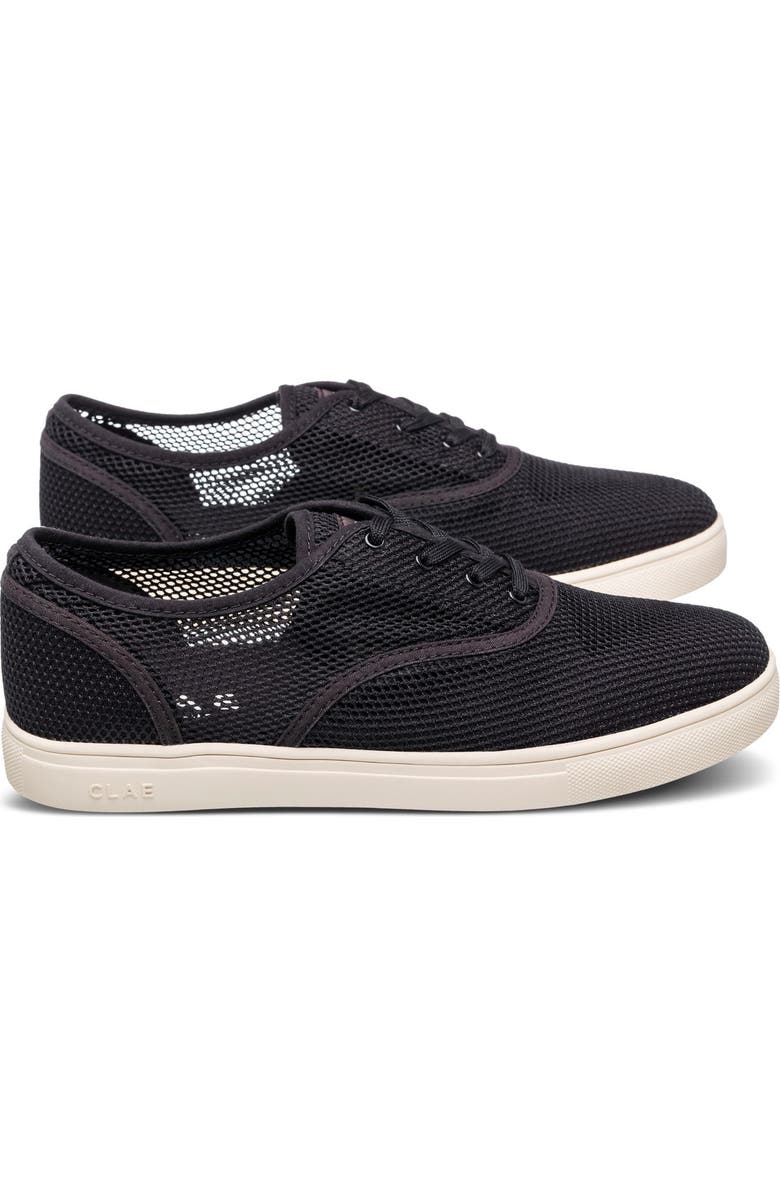 CLAE Bruce Knit Low Top Sneaker, Alternate, color, Black