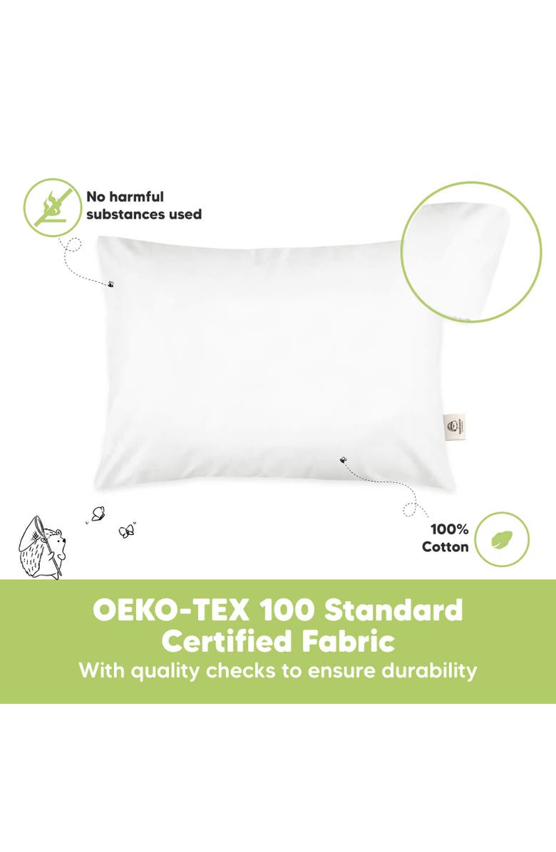 KeaBabies 1pk Toddler Pillow, Alternate, color, Soft White