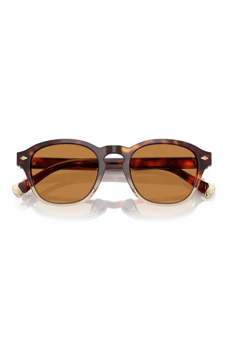 50mm Square Sunglasses, Alternate, color, HAVANA / CRYSTAL / PECAN