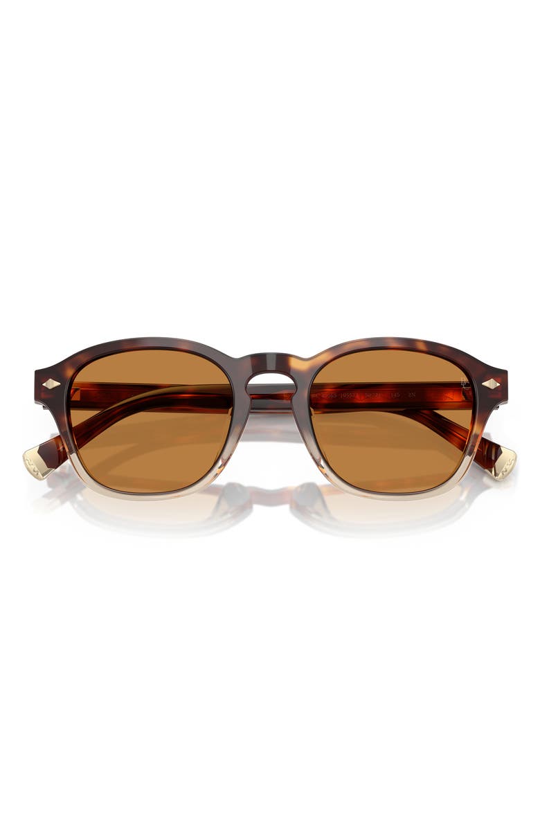 Brunello Cucinelli 50mm Square Sunglasses, Alternate, color, Havana / Crystal / Pecan