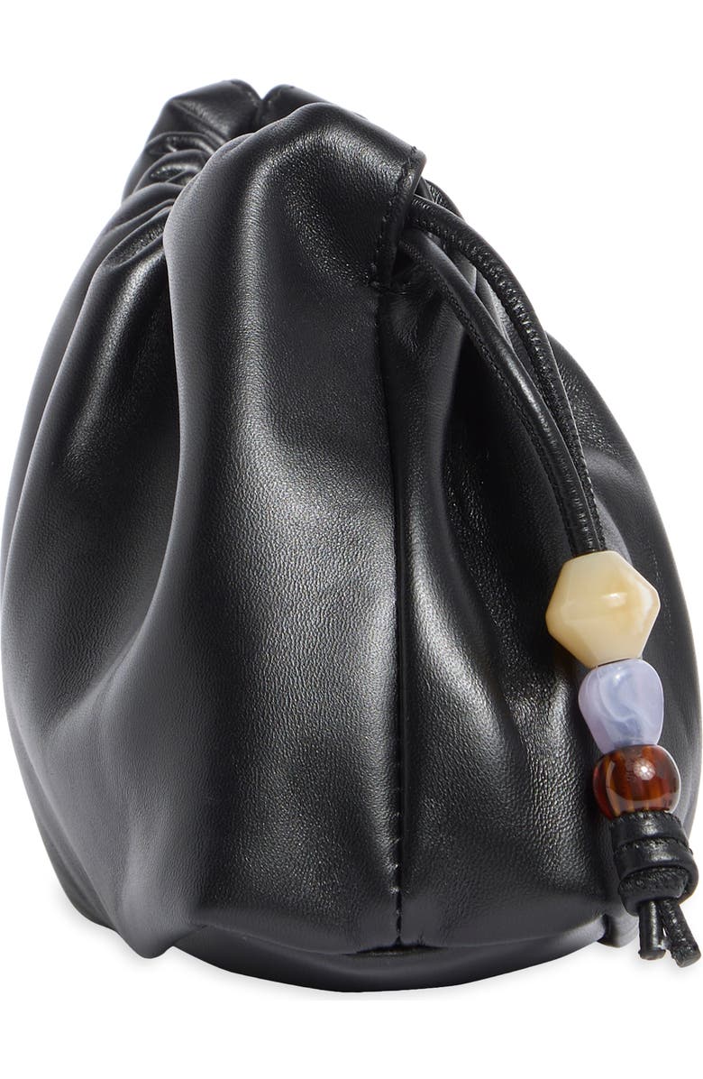 Reformation Solene Small Leather Pouch, Alternate, color, Black Leather