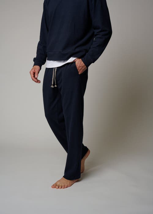Leisure Lab Cotton Lounge Pant In Lapis