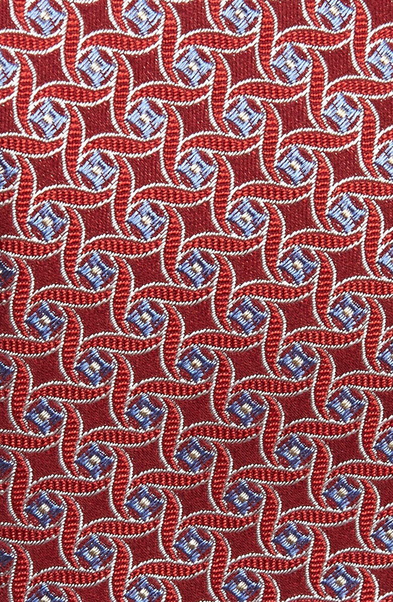 Eton Spiral Silk Tie, Alternate, color, Red