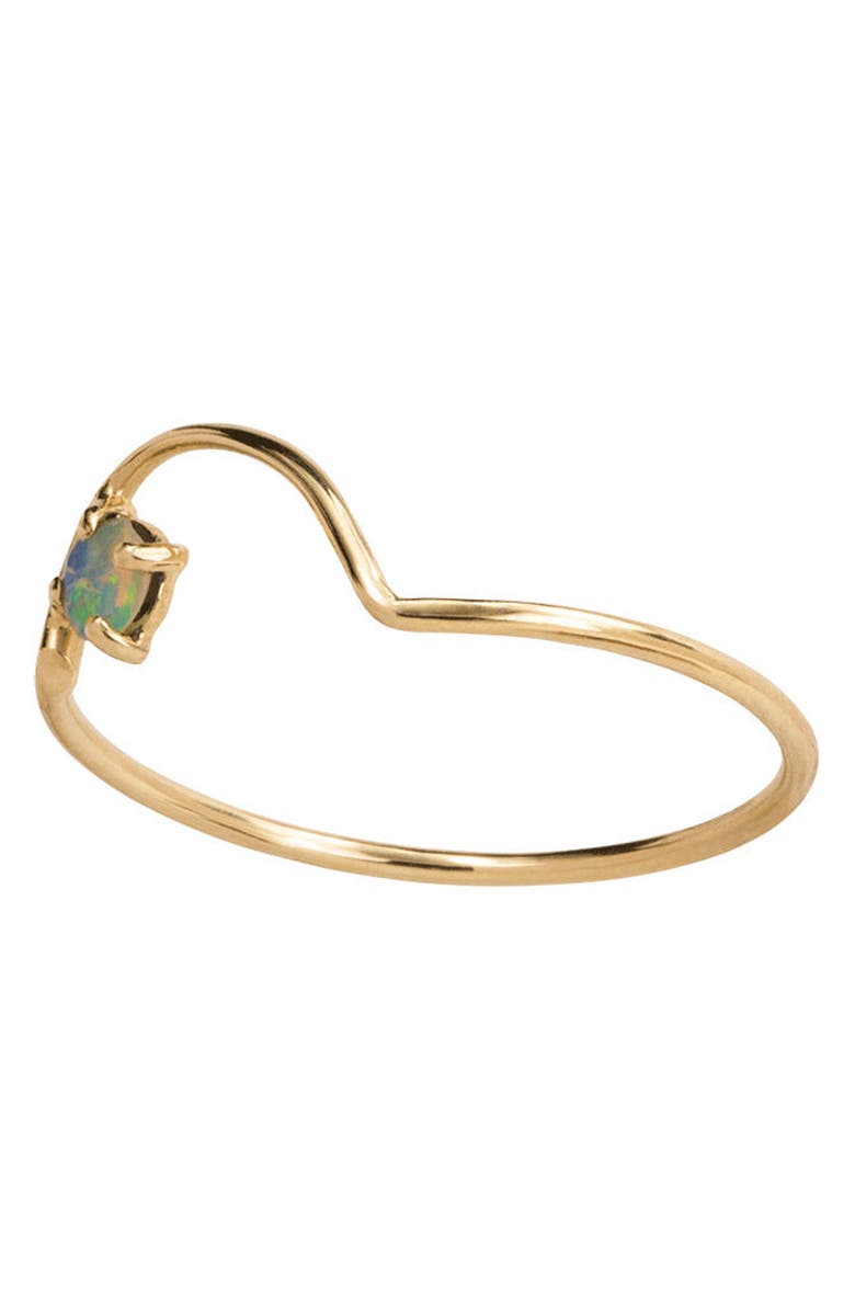 Wwake Offset Opal Arc Ring, Alternate, color, 